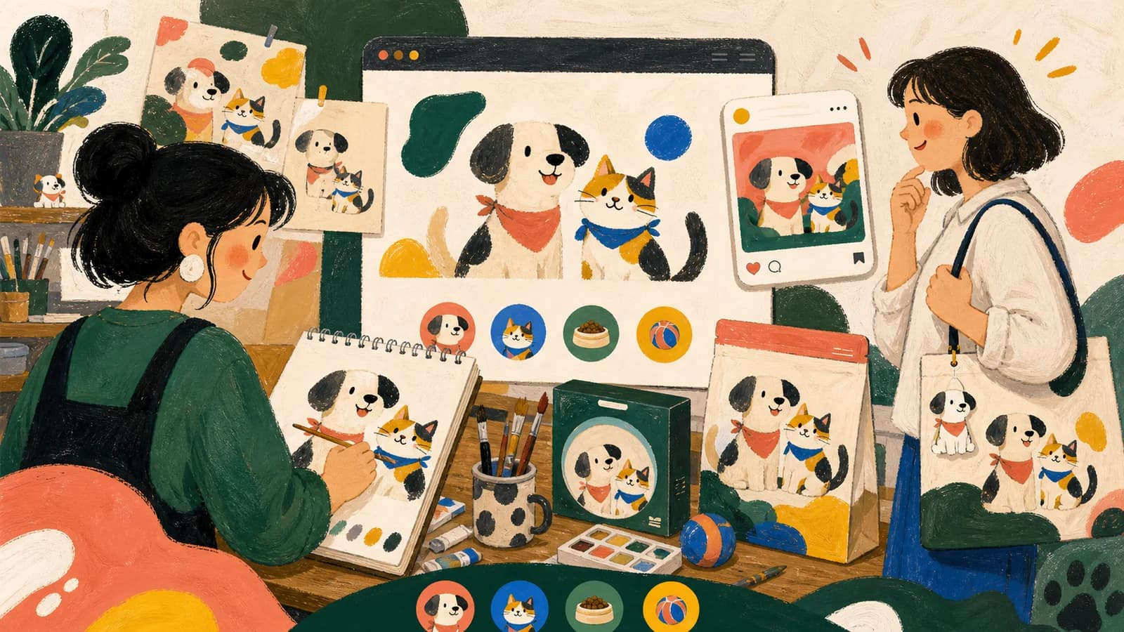 寵物品牌 mascot 怎麼用在網站?手繪插畫讓你的店有自己的長相(2026)